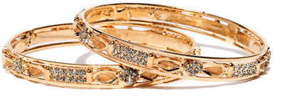 Bindhani Circle Of Life Alloy Cubic Zirconia Bangle Set Pack of 2