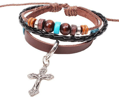 56% OFF on Aaishwarya Brown Cross Charms Leather Bracelet 56% OFF on Aaishwarya Brown Cross Charms Leather Bracelet