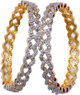 22% OFF on Swarnaratnam Princess Delight Silver Bangle Pack of 2