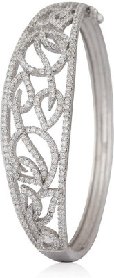 Pretty Hollie Silver Cubic Zirconia Sterling Silver Plated Bracelet