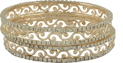 61% OFF on R18Jewels-Fashion&U Fabulous Ornamental Metal Bangle Set Pack of 2