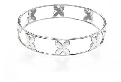 28% OFF on Exoctic Silver Anshula Silver Cubic Zirconia, Swarovski Crystal Rhodium Plated Bracelet