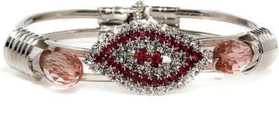 Bindhani Uber green Alloy Cubic Zirconia 10K White Gold Plated Bracelet