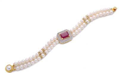 67% OFF on Hyderabad Jewels Alloy, Silver Bracelet