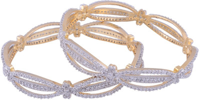 55% OFF on Affinity Jewellers Alloy Zircon 18K Yellow Gold Plated Bangle Set Pack of 2 55% OFF on Affinity Jewellers Alloy Zircon 18K Yellow Gold Plated Bangle Set Pack of 2
