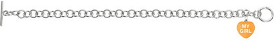 Love Bright Jewelry Sweet Heart My Girl Sterling Silver Enamel Plated Bracelet