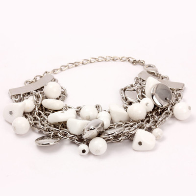 30% OFF on KhoobSurati Pretty Hanging Beads With Heart Charms Metal, Stone Bracelet