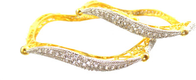 33% OFF on Modish Look American Diamond Alloy Bangle Set Pack of 2 33% OFF on Modish Look American Diamond Alloy Bangle Set Pack of 2