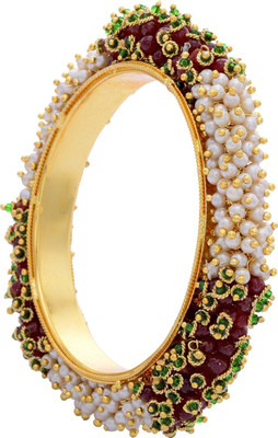 84% OFF on Prisha Elegant Alloy 18K Yellow Gold Plated Bangle