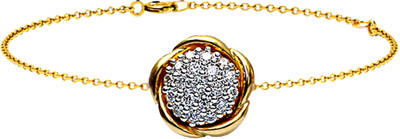 15% OFF on JacknJewel Gold Diamond 18K Yellow Gold 18 Bracelet