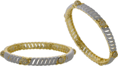 62% OFF on Hyderabad Jewels Alloy, Silver Zircon? Rhodium Plated Bangle Set Pack of 2 62% OFF on Hyderabad Jewels Alloy, Silver Zircon? Rhodium Plated Bangle Set Pack of 2