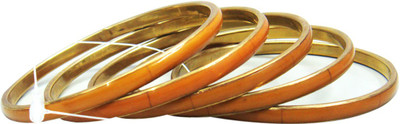 7% OFF on Decor Tattva Inc. Contemporary Style Brass Brass Plated Bangle Set Pack of 5
