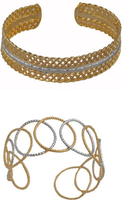 37% OFF on Arsya Jewellery Combo Offer Alloy Yellow Gold Plated Bracelet Set Pack of 2
