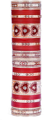 68% OFF on Absolute Shringaar Lovely Bridal Acrylic Rhodium Plated Bangle Set Pack of 72