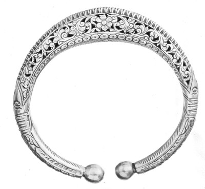 15% OFF on Exotic India Designer Sterling Silver Armlet