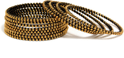20% OFF on Bindhani Bridal Brass Yellow Gold Plated Bangle Set Pack of 12