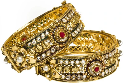 33% OFF on Joyas Traditional Copper Bangle Set Pack of 2