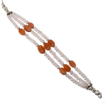 59% OFF on Nikhil Silver Arts Beaded Silver Citrine Bracelet