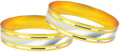 35% OFF on Antiformal Gold Touch Brass, Metal Bangle Set Pack of 2