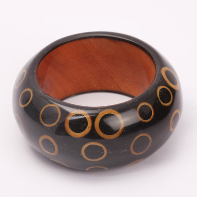 30% OFF on KhoobSurati Beautific Circle Embossed Wood Bangle
