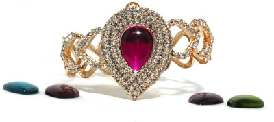 Bindhani Ethnic kadas Alloy Cubic Zirconia 10K White Gold Plated Bracelet Bindhani Ethnic kadas Alloy Cubic Zirconia 10K White Gold Plated Bracelet