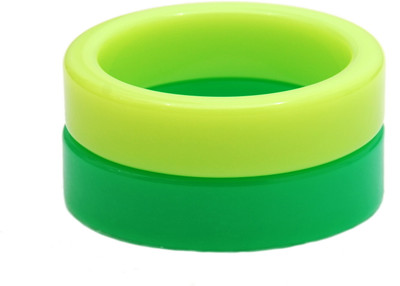 40% OFF on Rhea Lime Duos Resin Bangle Set Pack of 2