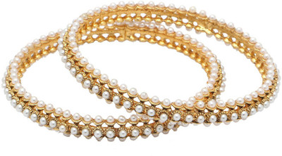 50% OFF on Gold & More Elegant Pearl Copper Bangle Set Pack of 2 50% OFF on Gold & More Elegant Pearl Copper Bangle Set Pack of 2