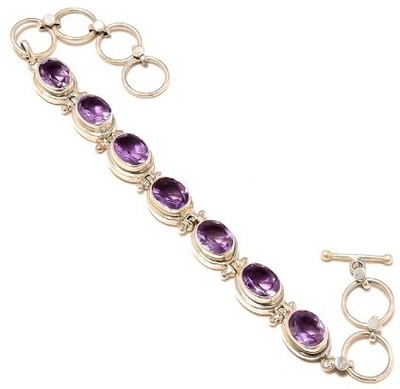 40% OFF on Kirti Gems Sterling Silver Amethyst Bracelet