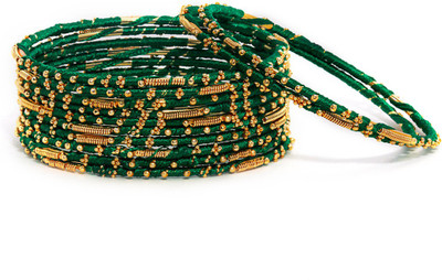 20% OFF on Bindhani Bridal Brass Yellow Gold Plated Bangle Set Pack of 12