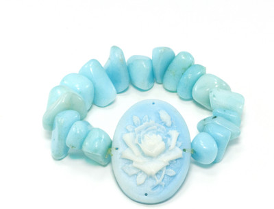 6% OFF on Aara Arts Aqua Rose Stones Alloy Bracelet