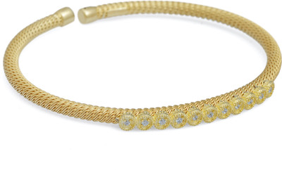 33% OFF on Silver Zing Silver Zircon? Yellow Gold Plated Kada