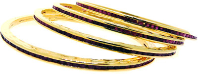 45% OFF on Aabhushan Jewels Alloy Cubic Zirconia Rhodium Plated Bangle Set Pack of 4