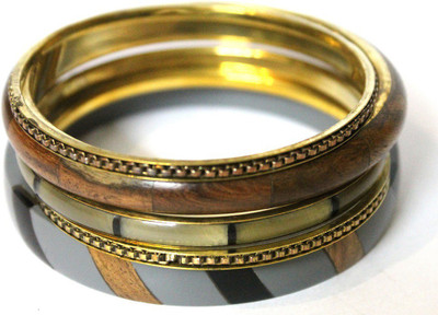 11% OFF on Indian Charm Designer Resin Bangle Set Pack of 5