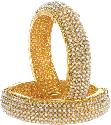 31% OFF on Treasure Trove Royal Collection Silver Yellow Gold Plated Bracelet Set Pack of 2