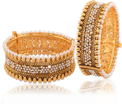 58% OFF on Adwitiya Collection Wedding Delight Copper Pearl 22K Yellow Gold Plated Bangle Set Pack of 2 58% OFF on Adwitiya Collection Wedding Delight Copper Pearl 22K Yellow Gold Plated Bangle Set Pack of 2