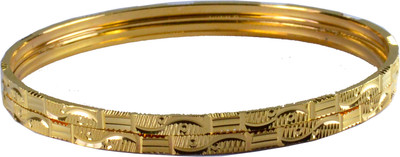 31% OFF on Pearl Paradise Designer collection Alloy Yellow Gold Plated Bangle Set Pack of 2