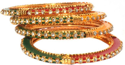 50% OFF on kart4smart Smart Collection B 010 Ethinic Design Acrylic 10K Rose Gold Plated Bangle Set Pack of 4