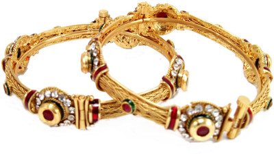 50% OFF on Aria L191 Alloy Enamel Plated Bangle Set Pack of 2