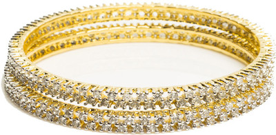 28% OFF on Joyas Stylish Brass Bangle Set Pack of 2