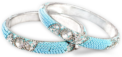 21% OFF on Ijuels Ethnic Bridal Alloy, Lac Cubic Zirconia Bangle Set Pack of 2