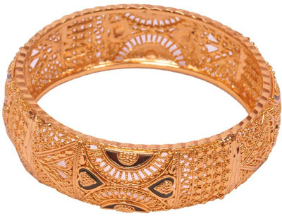 32% OFF on PFJ PFJ0023 Brass, Copper 24K Yellow Gold Plated Bangle