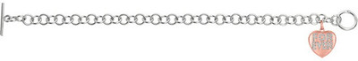 50% OFF on Love Bright Jewelry Sweet Heart Forever Sterling Silver Rose Gold Plated Bracelet