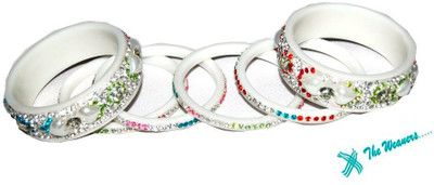 77% OFF on TheWeavers Fashionable Plastic Bangle Set Pack of 6