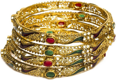 50% OFF on Joyas Designer Brass Bangle Set Pack of 4 50% OFF on Joyas Designer Brass Bangle Set Pack of 4