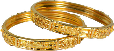 40% OFF on Pearl Paradise Traditional Design Alloy Yellow Gold Plated Bangle Set Pack of 2 40% OFF on Pearl Paradise Traditional Design Alloy Yellow Gold Plated Bangle Set Pack of 2