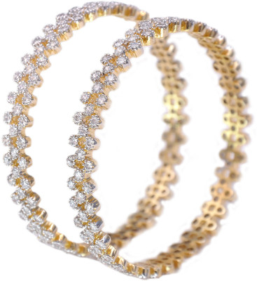 43% OFF on Be You Real Diamond Look Brass Cubic Zirconia Rhodium Plated Bangle Set Pack of 2 43% OFF on Be You Real Diamond Look Brass Cubic Zirconia Rhodium Plated Bangle Set Pack of 2