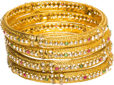 33% OFF on Joyas Traditional Brass Bangle Set Pack of 4