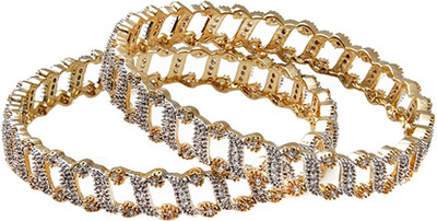 39% OFF on Joyas Stylish Look Brass Bangle Set Pack of 2