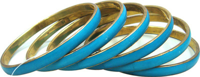 7% OFF on Decor Tattva Inc. Contemporary Style Brass Brass Plated Bangle Set Pack of 6