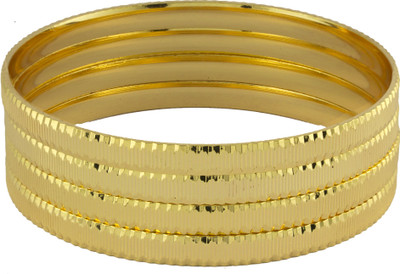 75% OFF on R18Jewels-Fashion&U Dazzling Glittering Metal Bangle Set Pack of 4